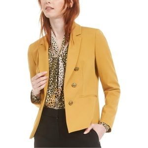 🛍️ Bar III Golden-Yellow Double Breasted Blazer